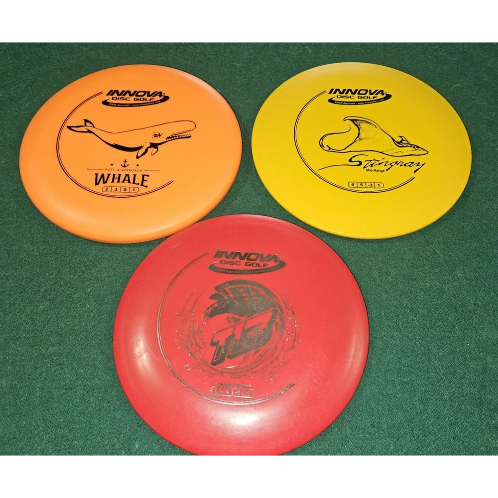 3x Innova Disc Golf Discs  WHALE STINGRAY TL3 Putt Mid Range Driver Combo Set